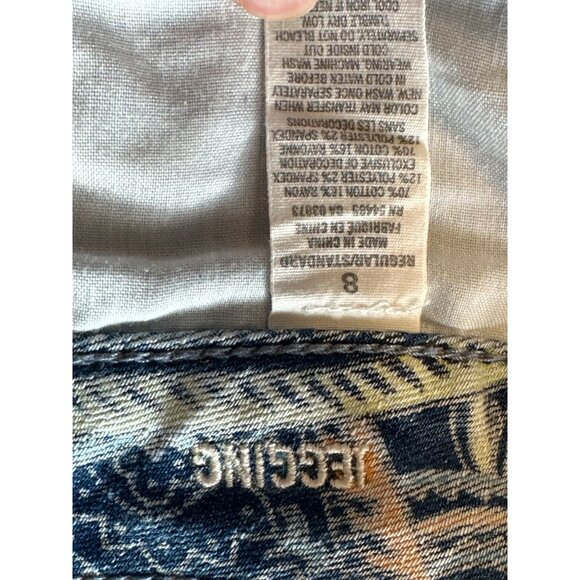 American Eagle Super Stretch Paisley Print Jegging Size 8 Regular Blue & Beige D - Picture 6 of 6